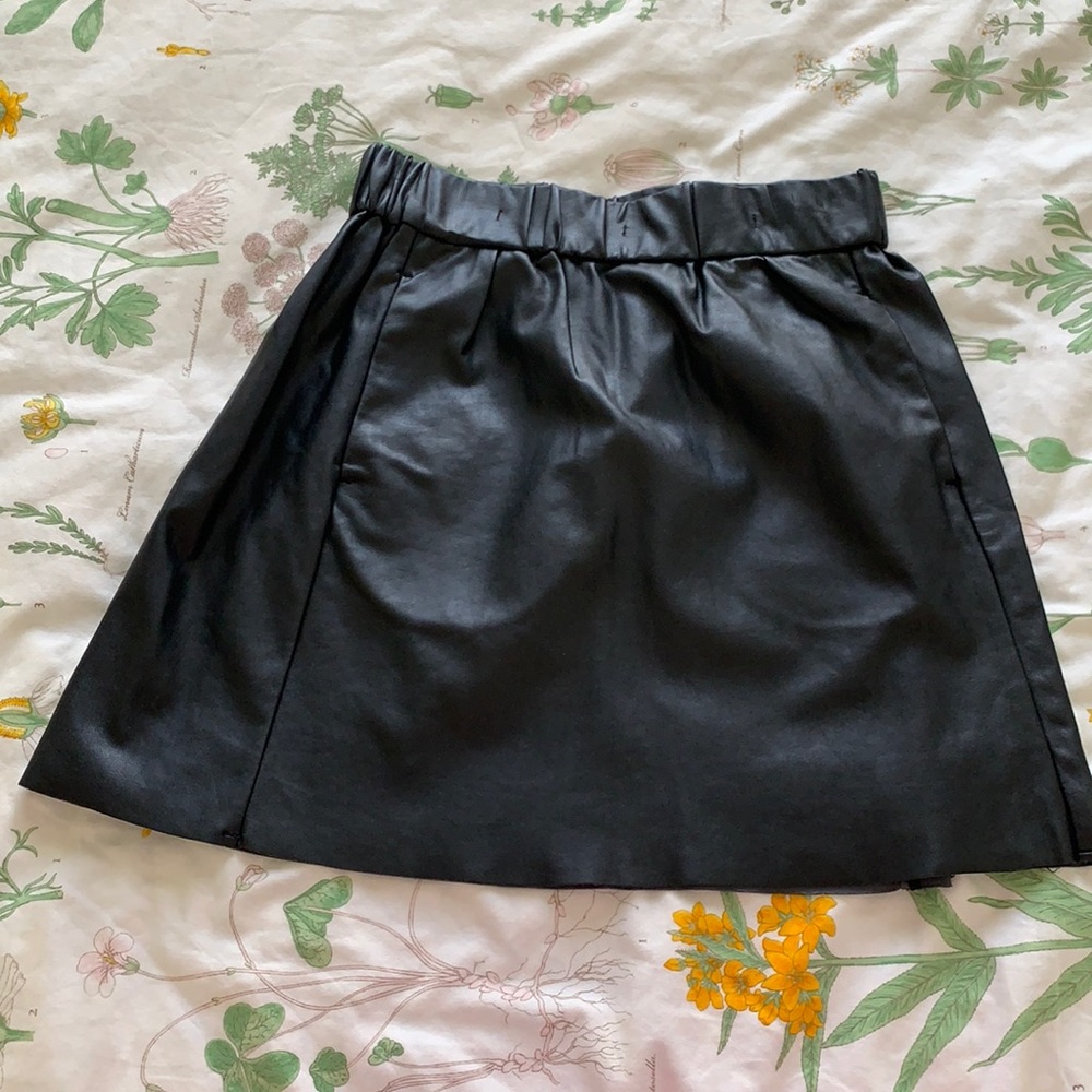 Faux-leather Mini Skirt